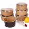 Food Grade Leakproof Customized Take Away Recyclable Grease Resistant 1015ml Kraft Paper Bowl