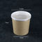Multiple Specifications Blank 300g Kraft Paper Disposable Soup Bowls With Clear Plastic Lids