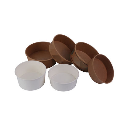 China Round Biodegradable Disposable Paper Bowl For Restaurant