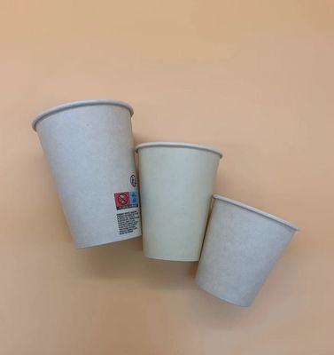 6oz Customized Disposable Kraft Paper Cup Leakproof With Single PE