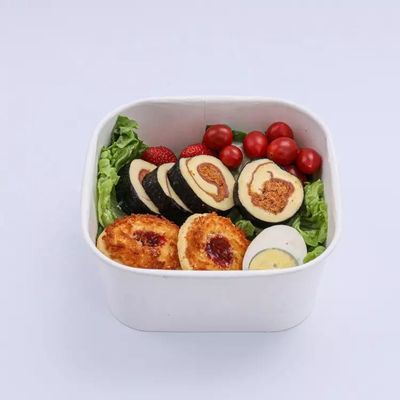 1400ml Square Lunch Bento Box Disposable Takeaway Paper Salad Bowl