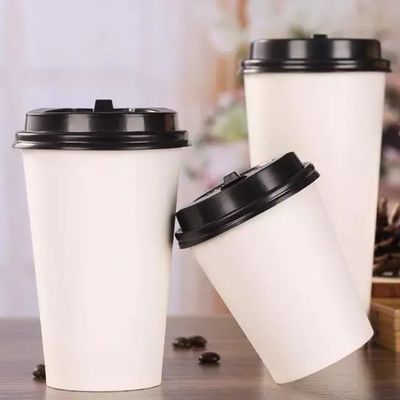 Wholesale Leak-poof Insulated Recyclable Single PE Coated 16oz Disposable Paper Cups