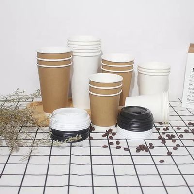 China Big Manufacturer  Brown Eco Friendly 20oz Biodegradable Kraft Paper Cups