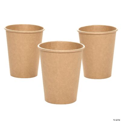 Coffee Milk Hot Drink Paper Cup Brown Leak Resistant Biodegradable Kraft Paper Cups
