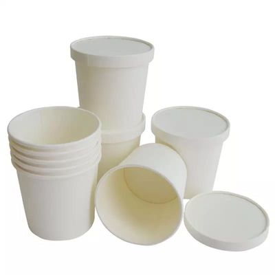 Quick Lunch Bento Packing Food White 26oz Sturdy Disposable Soup Bowls