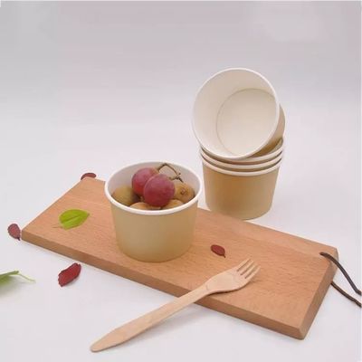 32oz Eco Friendly Disposable Kraft Paper Fruit Salad Food Paper Cups Paper Bowls