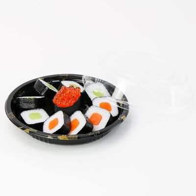 Lid Disposable Plastic Food Container Pp Plate Tray Sushi Box