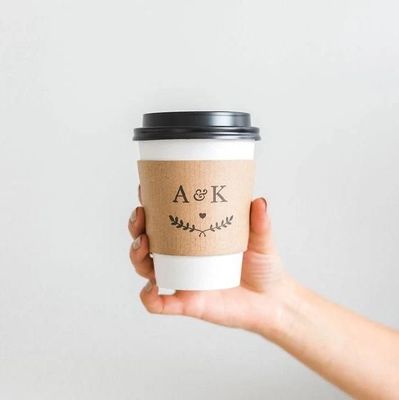 Disposable Coffee Kraft Paper Cup Holder Paper Coffee Custom Cup Sleeve