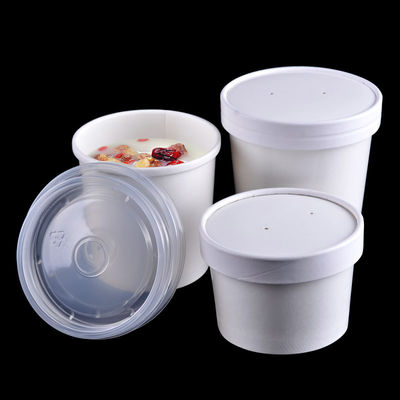 Wholesale Custom Restaurant Water Based Ink Biodegradable Disposable Paper Soup Bowls