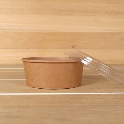 Recyclable Grease Resistant 1015ml Kraft Paper Bowl