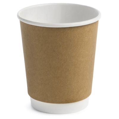 Brown Disposable 10oz Biodegradable Kraft Paper Cups