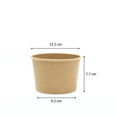 Kraft Soup Bowl, 500ml, 16oz, 11.5 dia x 9.2 x 7.7 cm (H), 10pcs