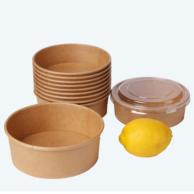 Buy Wholesale China Disposable 1000ml Factory Kraft Paper Bowl Food Packaging Snack Containers