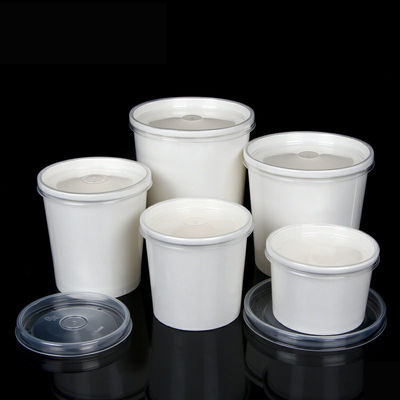 Single Wall 300g Kraft Soup Containers With PP Lid