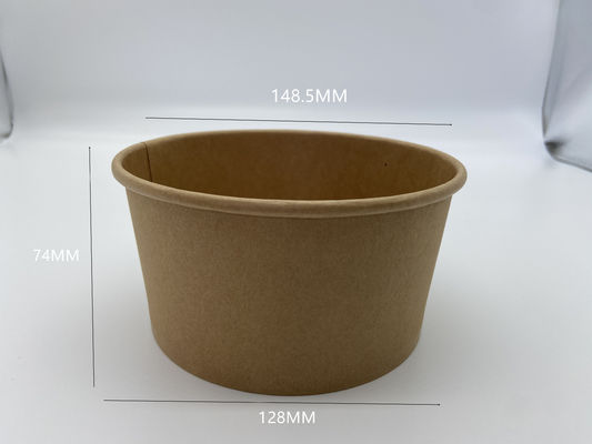 Disposable Food Container 1000ML Kraft Paper Bowls For Restaurant