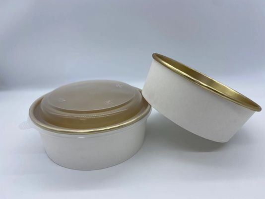 Waterproof 1300ML Takeaway Gold Foil Paper Bowl