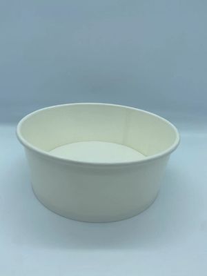 1150ml Biodegradable Disposable White Paper Bowl With PE Coating