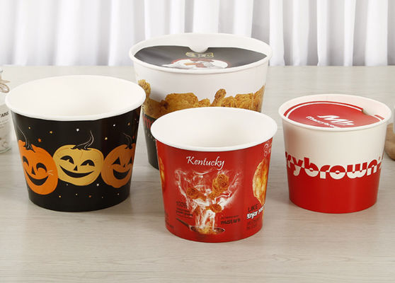 KFC Family Fried Chicken Paper Buckets Disposable With Lid