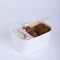 Salad Take Away Rectangle Paper Bowl Disposable With Lid