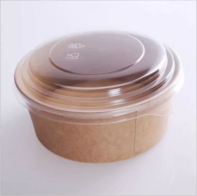 1300ml Paper Large Disposable Salad Bowl With Lid For Food Packing