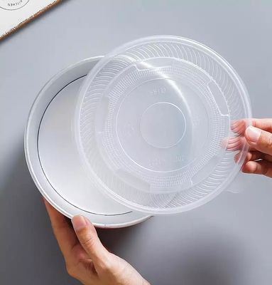 1235ml Aluminum Foil Paper Bowl With Lid Insulated Leak Proof Paper Bowl