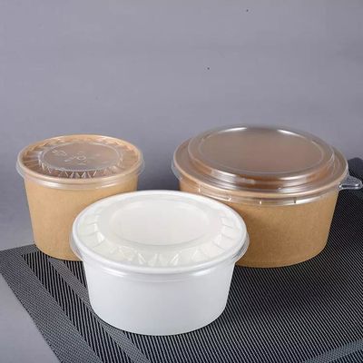 Disposable Microwavable Paper Food Bowls Salad Containers 375-1000ml