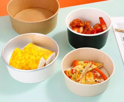 Eco Friendly Restaurant Take Out Custom Printed Food Disposable Paper Packaging Bowls