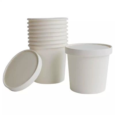 Wholesale Custom Restaurant Water Based Ink Biodegradable Disposable Paper Soup Bowls