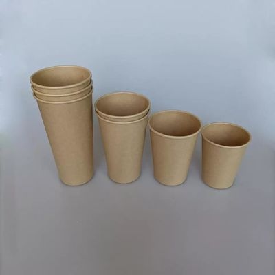 Desserts Flexo Printing 32oz Biodegradable Kraft Paper Hot Coffee Cups