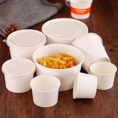 Custom Disposable Food Grade Ink 850ml Disposable Paper Soup Bowls