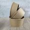 kraft Paper Bowls Environmentally friendly Brown Take Away 280gsm Disposable Paper Soup Bowls