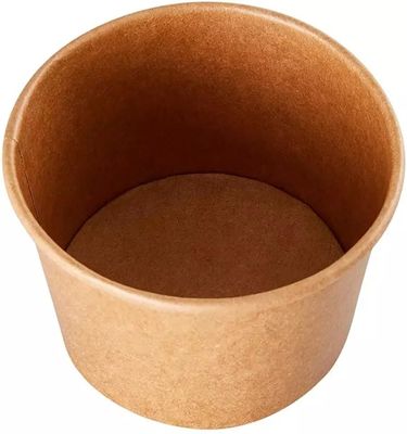 kraft Paper Bowls Environmentally friendly Brown Take Away 280gsm Disposable Paper Soup Bowls