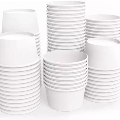 Oil Proof Biodegradable 22oz Disposable Paper Bowl Factory Sale OEM Food Grade White Paper Cup Soup Bowl