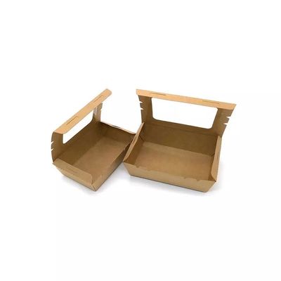 PE Lined Recycled 30oz Brown Paper Bowls Wholesale Custom Size Accepted Fast Food Kraft Take Away Paper Salad Boxes