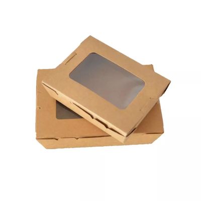 PE Lined Recycled 30oz Brown Paper Bowls Wholesale Custom Size Accepted Fast Food Kraft Take Away Paper Salad Boxes