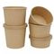 Eco Friendly Round Kraft Disposable Paper Packaging Salad Bowl Flexo Printing Recyclable 20oz Eco Friendly Paper Bowls
