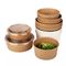 Take Away Kraft Paper Salad Bowl Food Container Customized Disposable Kraft Paper Bowl for soup