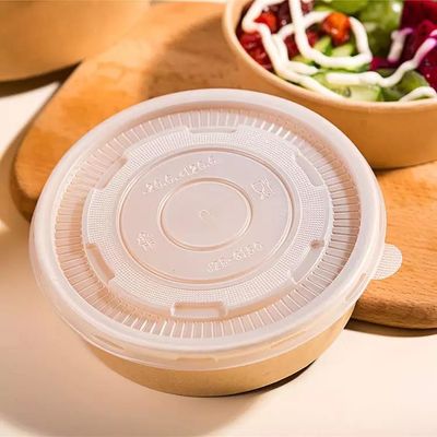 High Quality Food Container Kraft Bowl Brown 500ml Takeaway Kraft Paper Bowl Disposable Kraft Paper Salad Bowl