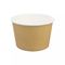 Custom Printing Food Packing Box Container Glossy Embossing Single PE Custom Kraft Brown Paper Bowl
