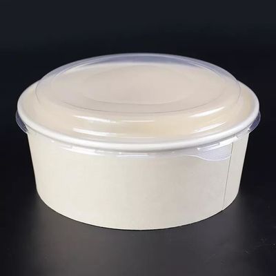 Disposable White kraft Paper Soup Cup Bowl Drink PE Coated Recyclable Biodegradable Paper Bowls