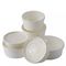 30oz Fast Food Storage Disposable Food Lunch Package White Paper Bowl Cup With Plastic Lid