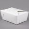 Rectangle Disposable White Kraft Printing Paper Borad Packaging Stand Up Lunch Box