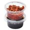 PP Clear Black Disposable Sauce Cup Plastic Food Sauce Container With Lid