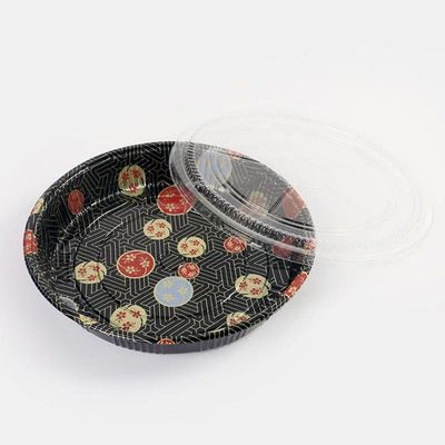 Food Packaging Sushi Takeaway Box Disposable Square Round Plastic Sushi Box