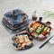 Square Japanese Disposable Plastic Food Container Party Takeaway Sushi Trays With Lid