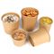 Disposable Single Wall Greaseproof Kraft Paper Food Container 12Oz For Congee Gruel
