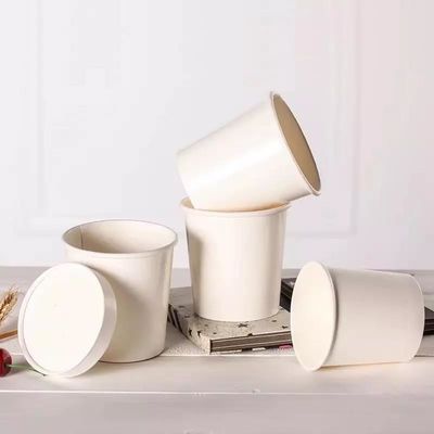 Kraft Paper Disposable Takeaway Soup Cup Biodegradable Soup Container