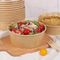Custom Hot Soup Disposable Kraft Paper Salad Bowl 46oz With Lid