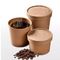 8oz Disposable Fast Food Container Brown Kraft Hot Soup Paper Bowl And Cup