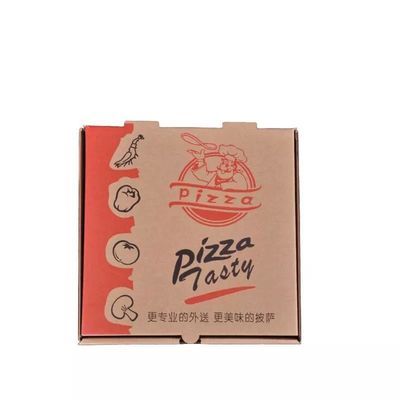 8in Custom Printing Corrugated Pizza Packing Box Takeaway Brown Pizza Box